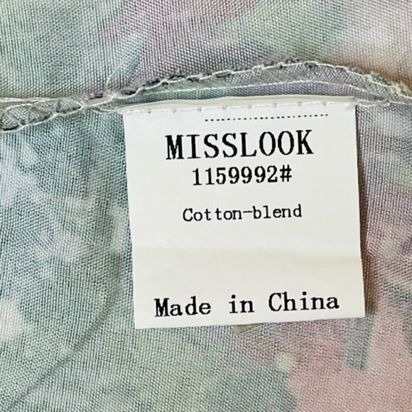 MISSLOOK Purple Floral Sleeveless Blouse - Size 3XL - Picture 6 of 6